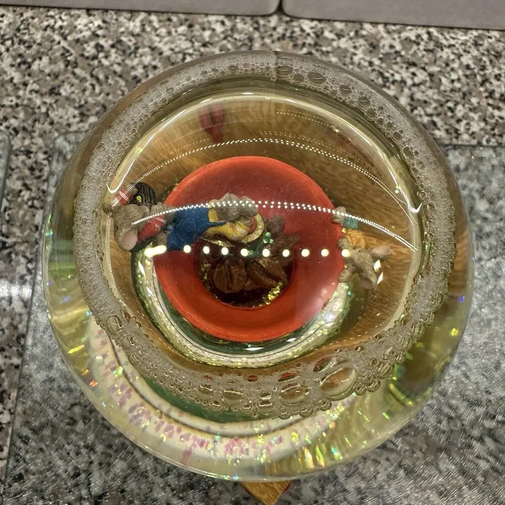 Vintage Stern's Musical Christmas Snow Globe 